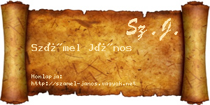 Számel János névjegykártya